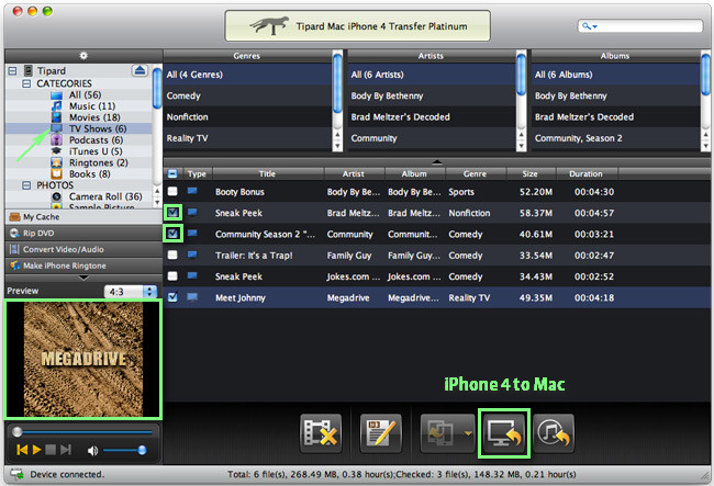 Transfer iPhone TV Shows