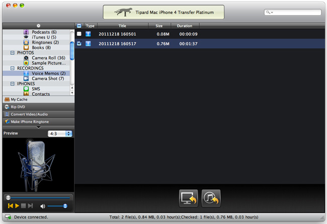 Transfer iPhone Voice Memos