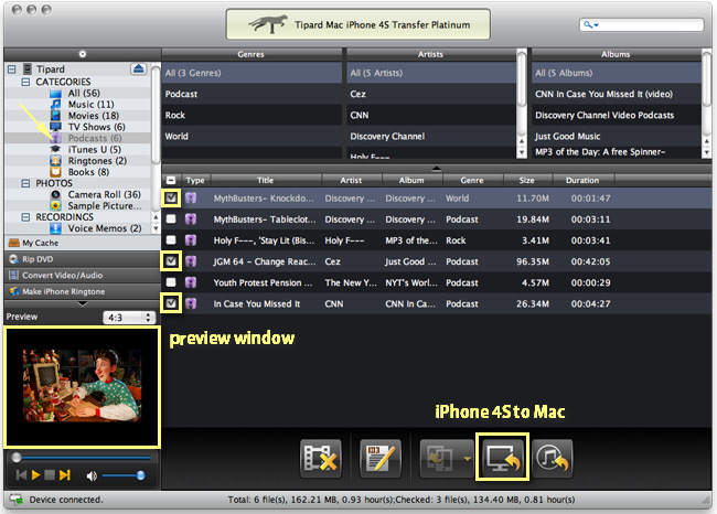 Transfer iPhone Podcast file