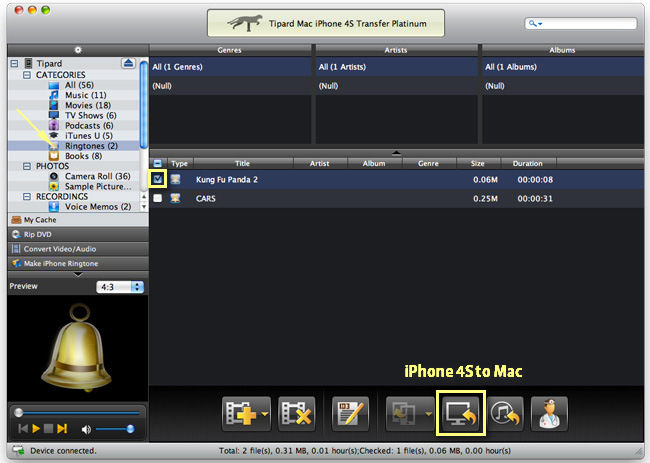 Transfer iPhone Ringtones