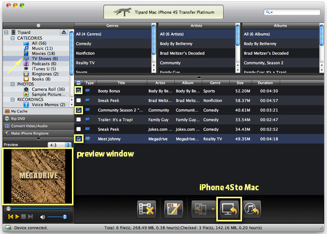Transfer iPhone TV Shows