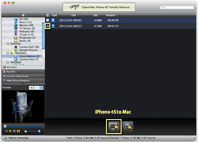 Transfer iPhone Voice Memos
