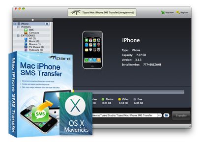 Mac iPhone SMS Transfer - transfer/backup SMS/Contacts to Mac | Tipard