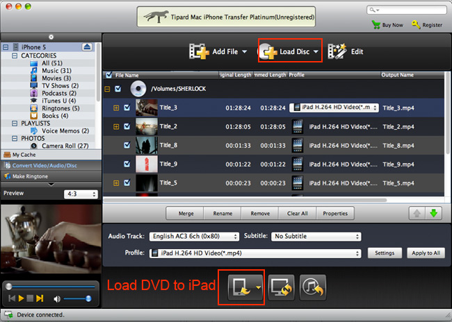 Add DVD video to iPhone