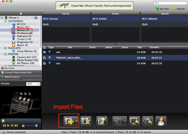 Import video or DVD