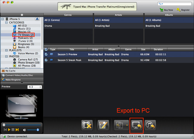 Transfer iPhone TV Shows