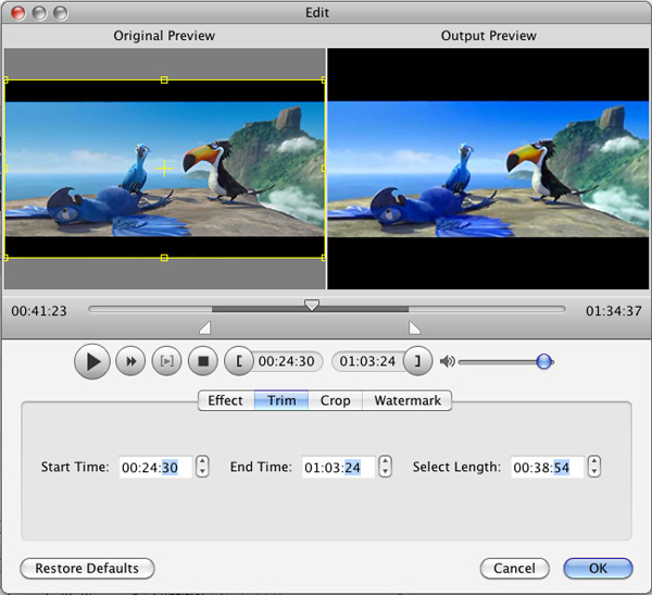 Trim any video