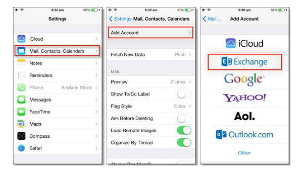 Add Outlook mail, calendar, contacts to your iPhone
