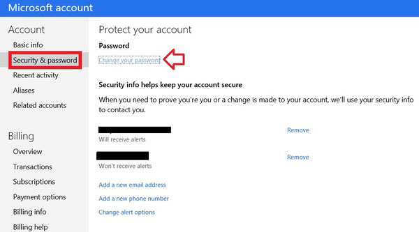 Change The Account Password