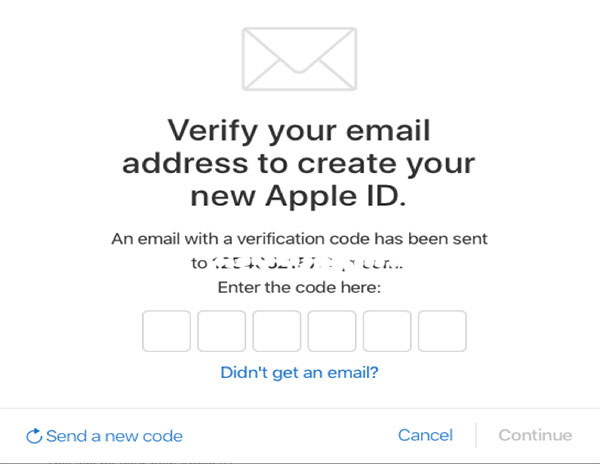 Confirm Apple ID by Email 