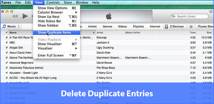 delete duplicates