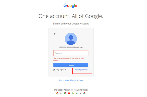 enter your Google Account