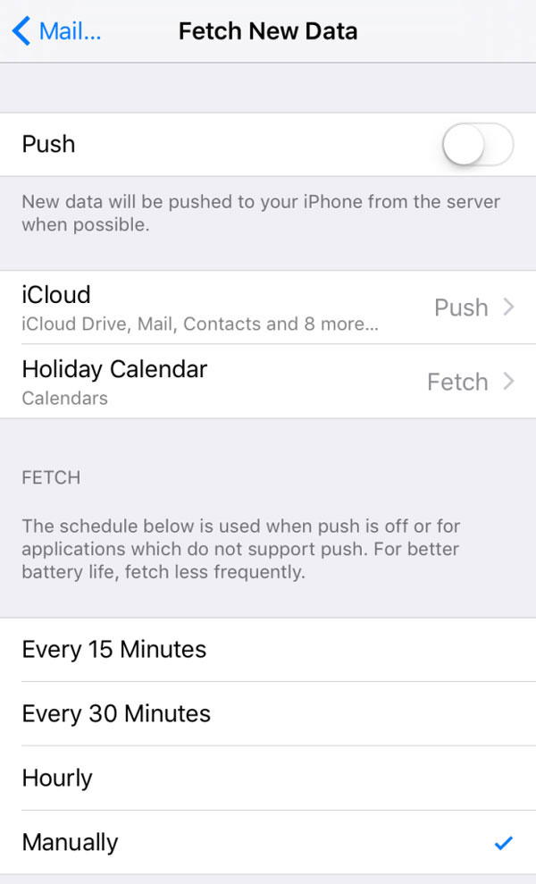 fetch less frequently