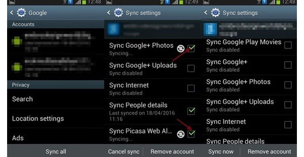 Delete Auto Backup Pictures on Android