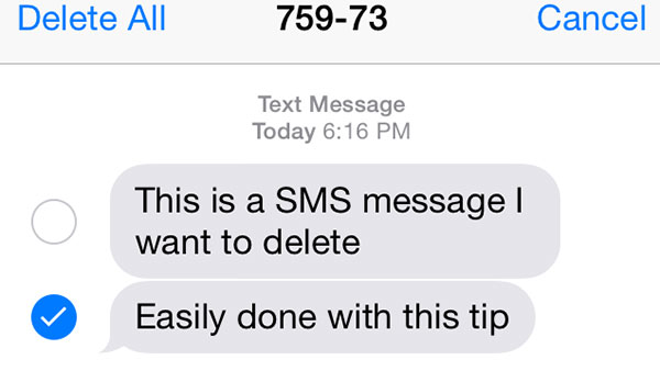 Delete Individual Text Messages
