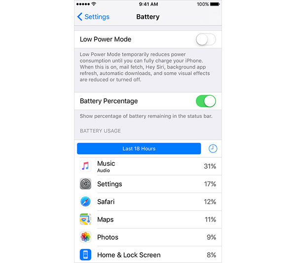 Display Battery Percentage