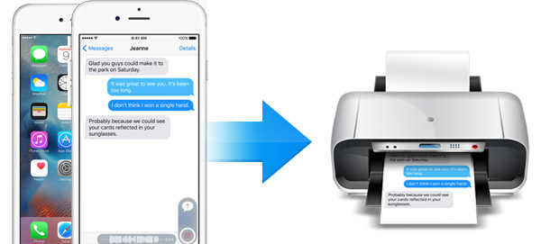 Print the extracted text  messages from iPhone