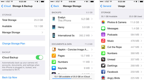 storage on iphone