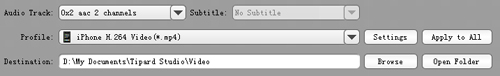 Convert MTS to H.264