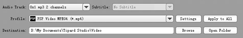 Convert MTS to PSP