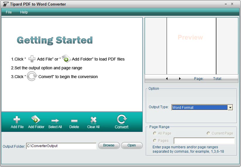 Click to view Tipard PDF to Word Converter Tool 3.0.15 screenshot