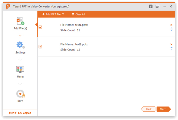 Import PowerPoint for DVD