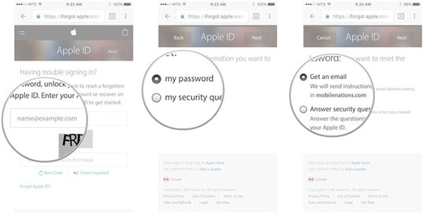 Recover Forgot Apple ID password via email