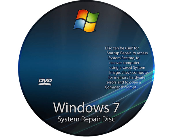 Restore Windows with repair disc
