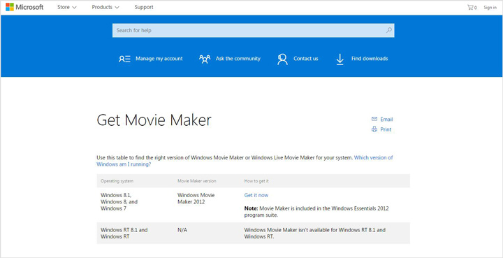 Get Windows Movie Maker