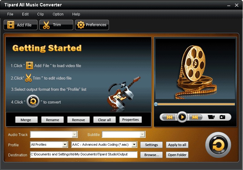 Convert audio among almost all audio formats.