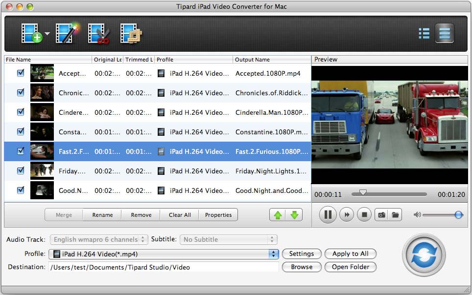 Tipard iPad Video Converter for Mac 3.3.22