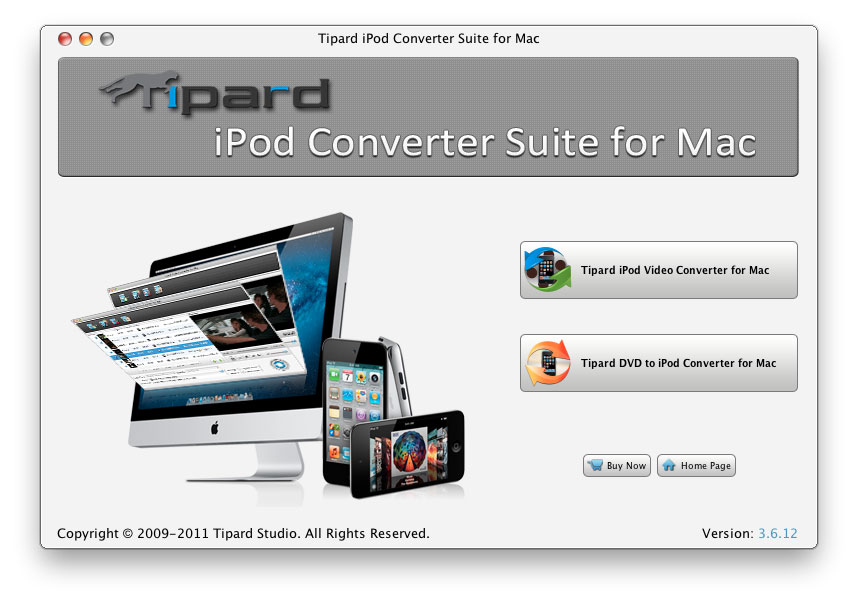 Screenshot of Tipard iPod Converter Suite for Mac
