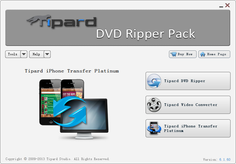 Screenshot of Tipard DVD Ripper Pack