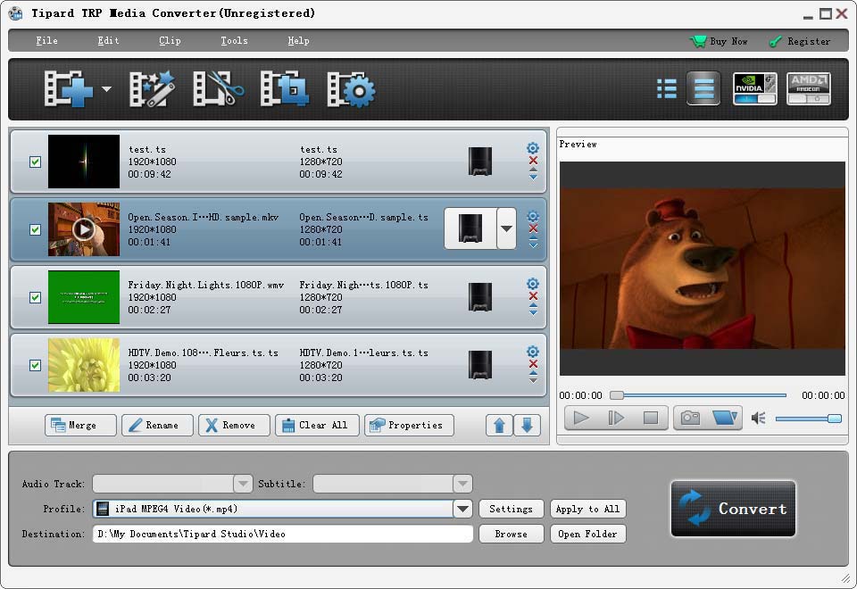 Screenshot of Tipard TRP Media Converter