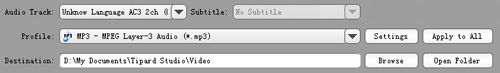 Convert TS to MP3