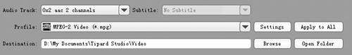 Convert TS to MPEG