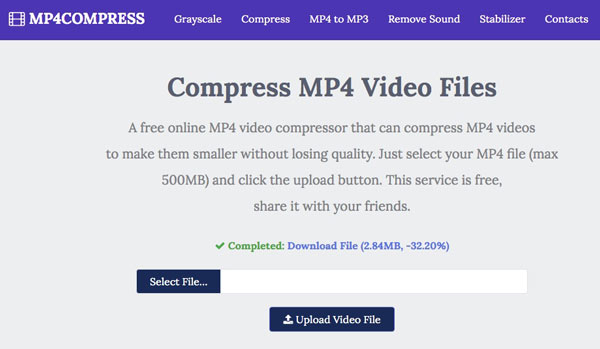 Compress mp4 video online