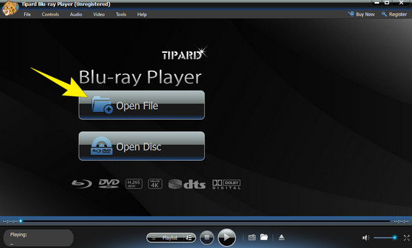 Tipard Player Open File