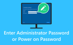 Enter Administrator Password or Power on Password