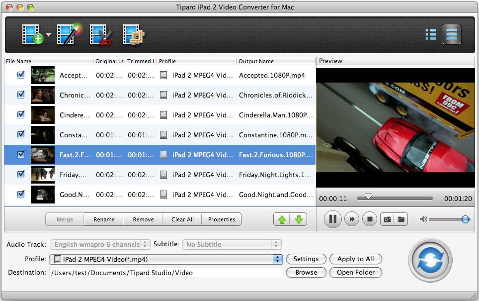 Tipard iPad 2 Video Converter for Mac software