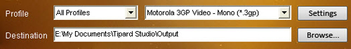convert M2TS to 3GP, Convert M2TS File