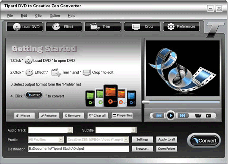 Convert DVD for Creative Zen