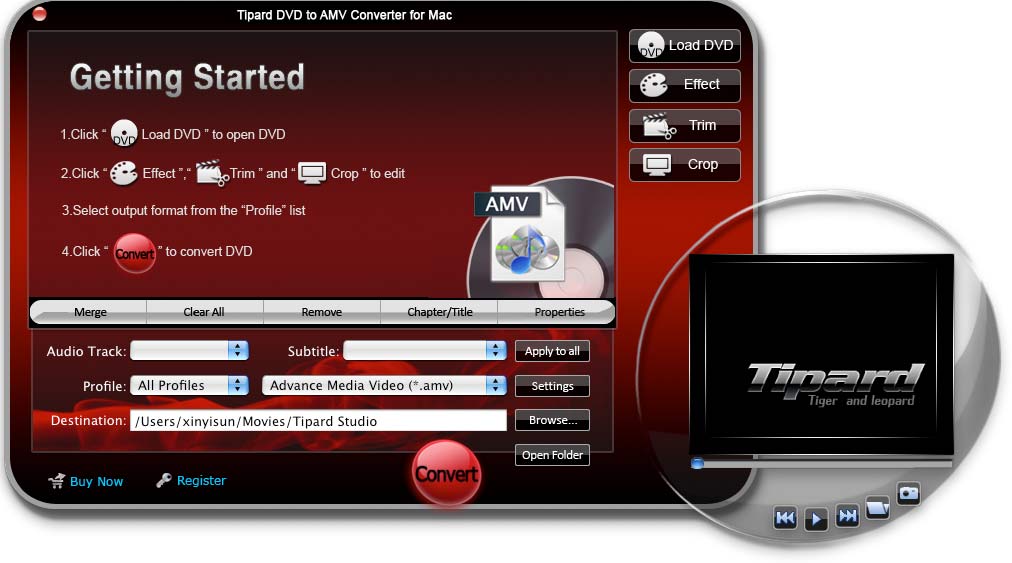 Tipard DVD to AMV Converter for Mac software