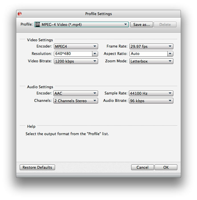 Dostosuj parametry wideo