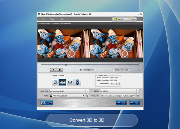 Convert 3D to 3D