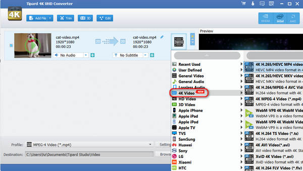 Choose 4k Resolution