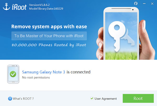 Telefono Android root con iRoot