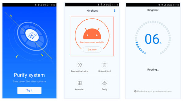 Android root s KingRoot