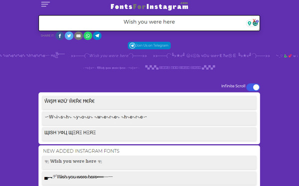 Font for Instagram Online