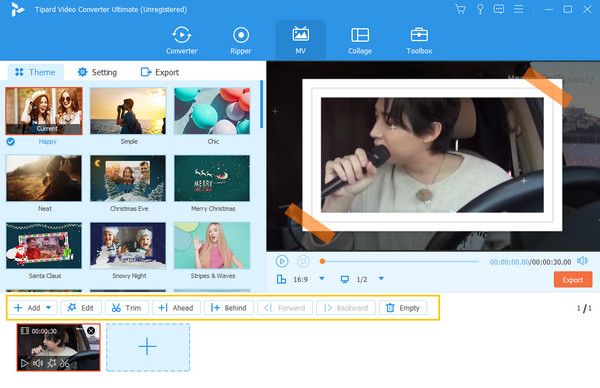 Aggiungi alternativa a iMovie